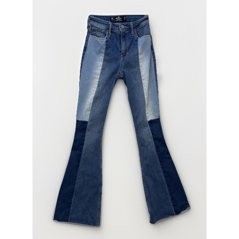 Hollister Multi-Panel Blue Flare Jeans
